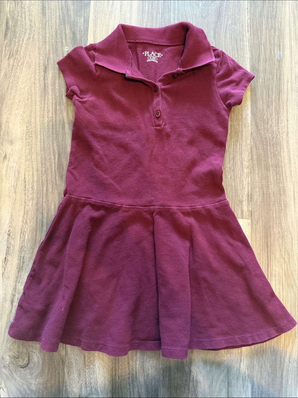 Place Maroon Polo Skater Dress